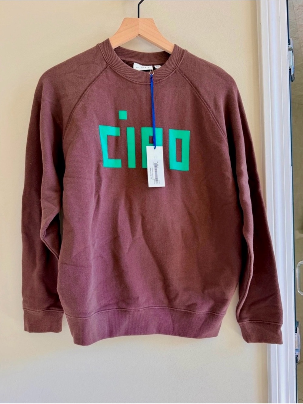 Clare V SWEATSHIRT NWT $195
Chocolate Block Ciao